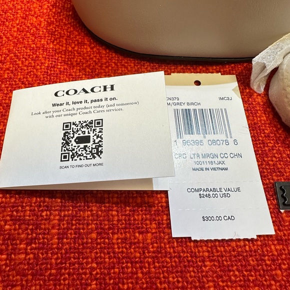 ❤️❤️❤️NWT Coach Morgan mini wallet on a chain+detachable metal strap ❤️❤️❤️ - Picture 8 of 14